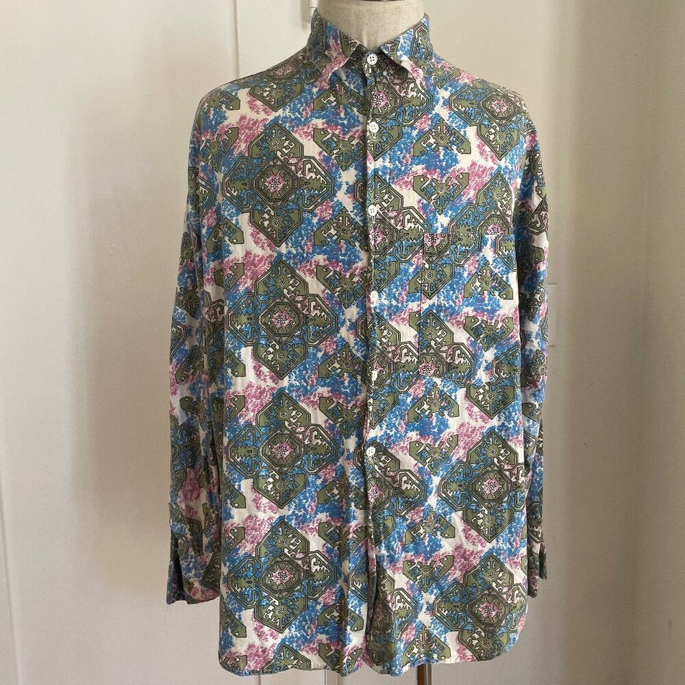 Vintage Early 90s Aztec Pattern Button Down